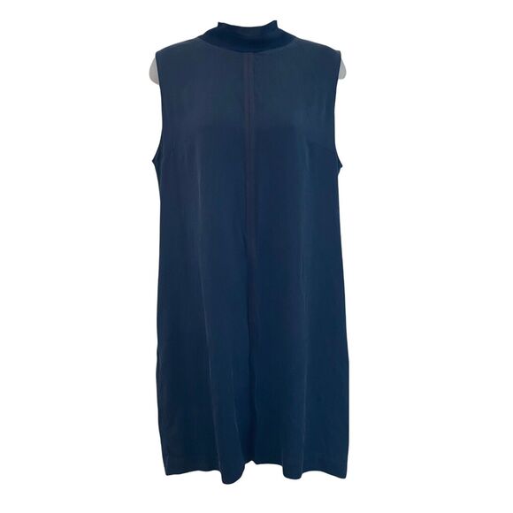 Kit and Ace Dresses & Skirts - Kit Ace XL Ryder Sleeveless Silk Dress Blue NO SIZE BRAND TAG Short High Neck